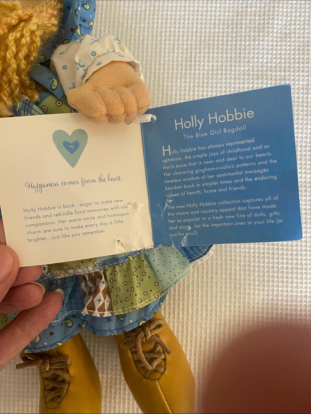 Holly Hobbie The Blue Girl Ragdoll 2005 NWT 14” Learning Curve‎ RC2 - Picture 9 of 12